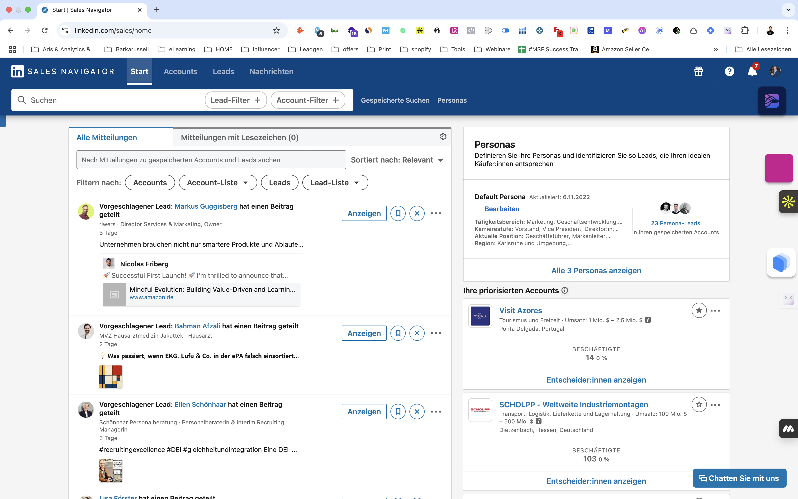 Bildschirmfoto linkedin sales navigator